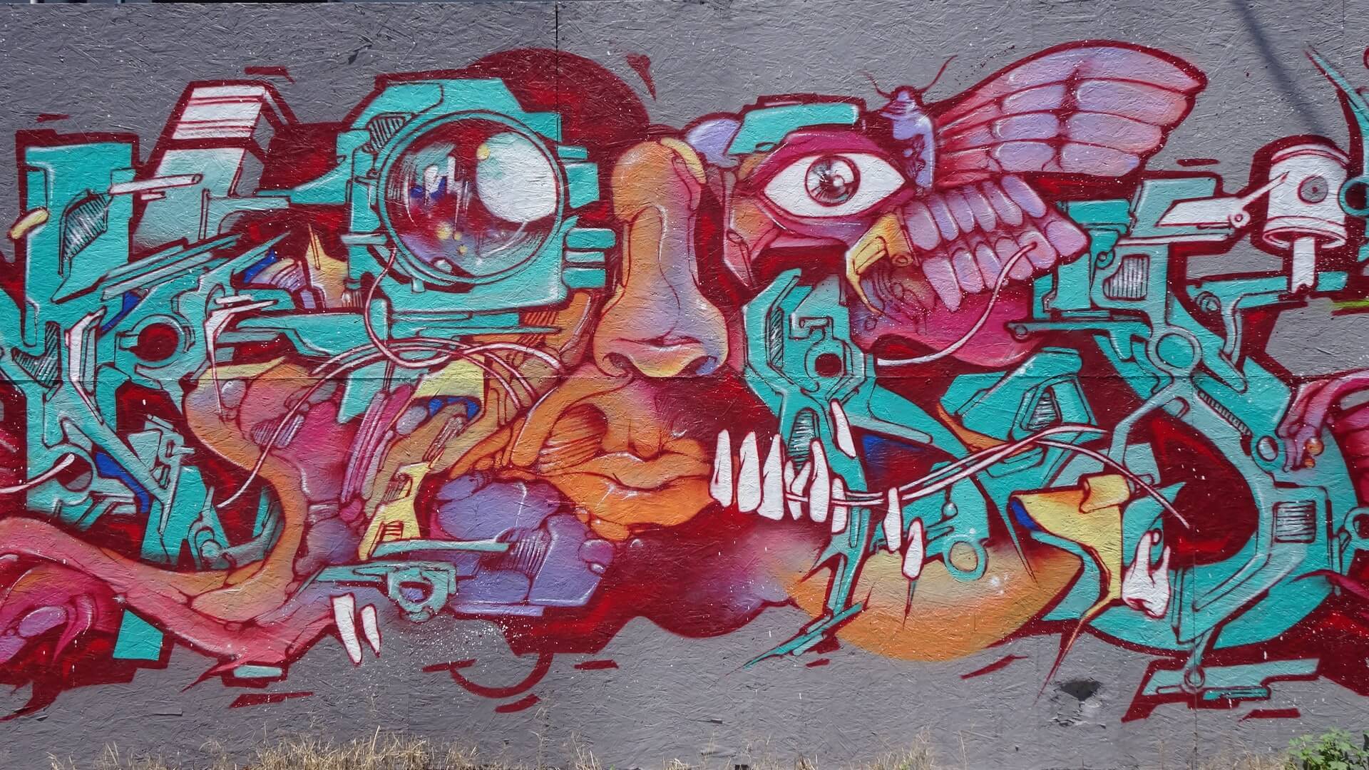 Arte no muro de Davi